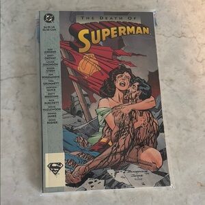 DC Comics The Death of Superman Comic - Red and Black Cover